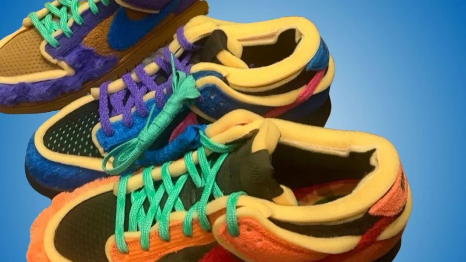 Hinh anh 3: Nike 'Swamp Sponge' Dunks voi thiet ke pha cach tu Nike va Cactus Plant Flea Market