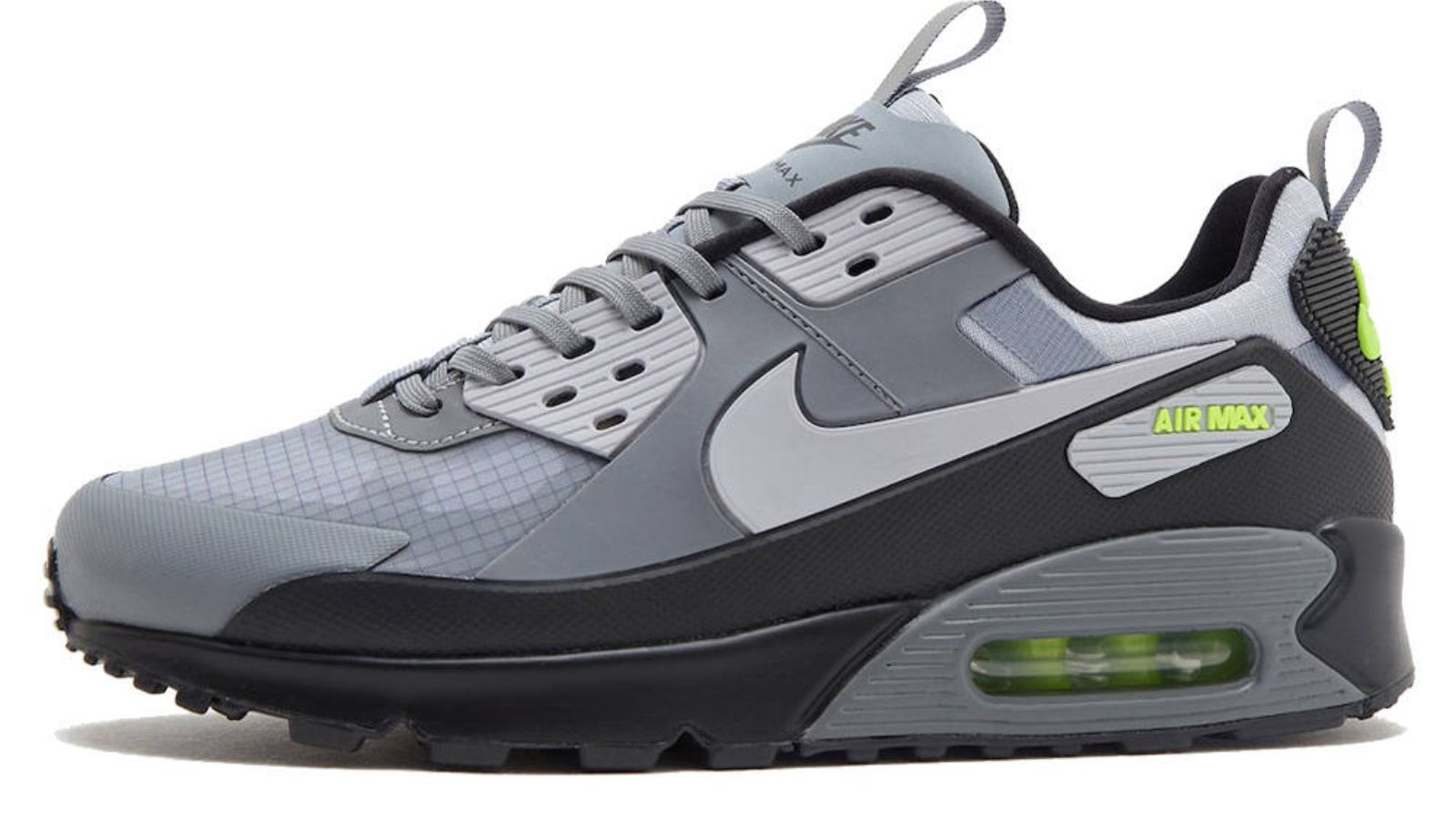Hinh anh 2: Nike Air Max 90 Drift Cool Grey Volt, thiet ke hien dai tren nen phoi mau kinh dien