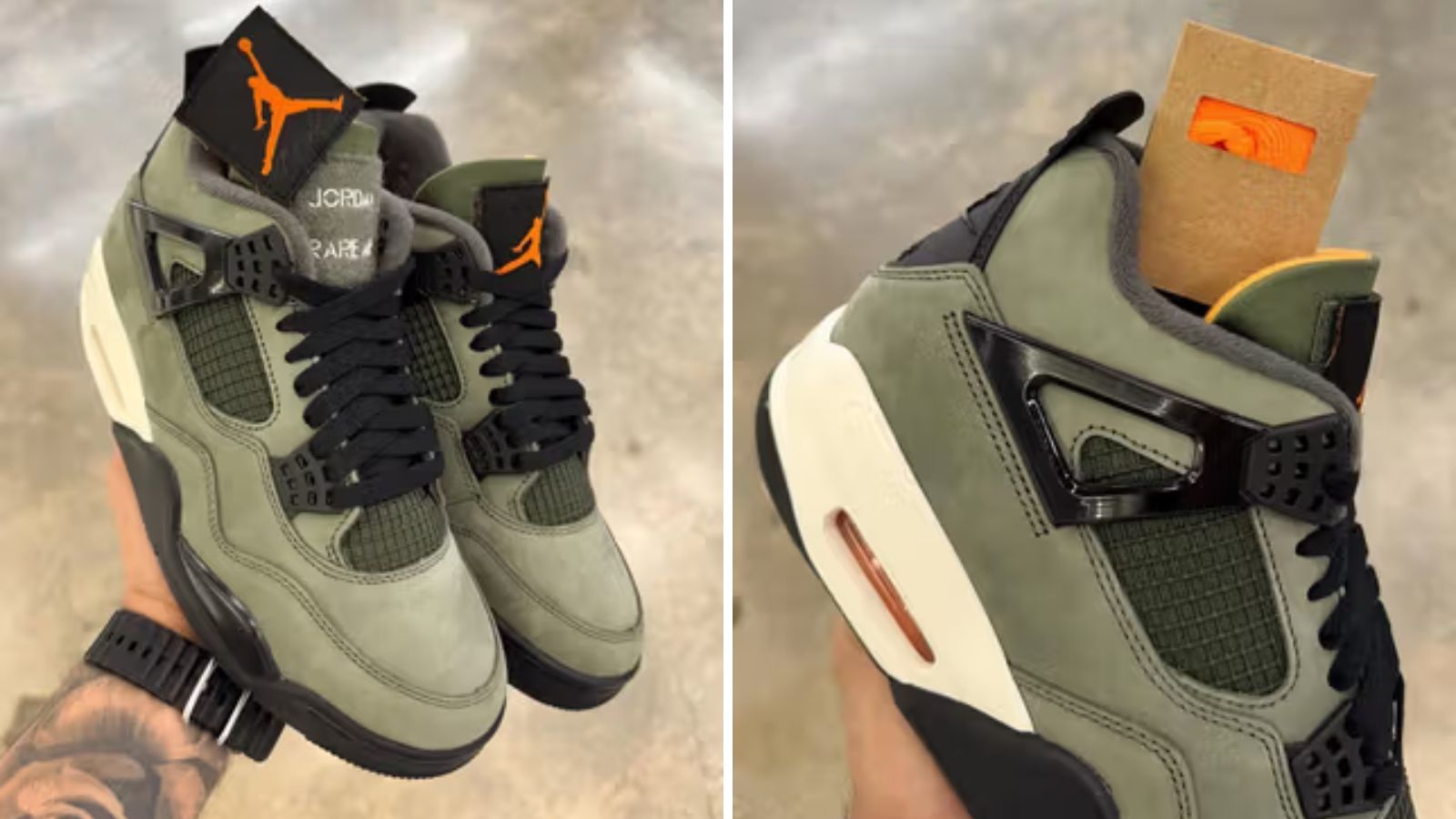 Hinh anh 3: Hinh anh doi giay Undefeated x Air Jordan 4 phien ban 2025 va 2005