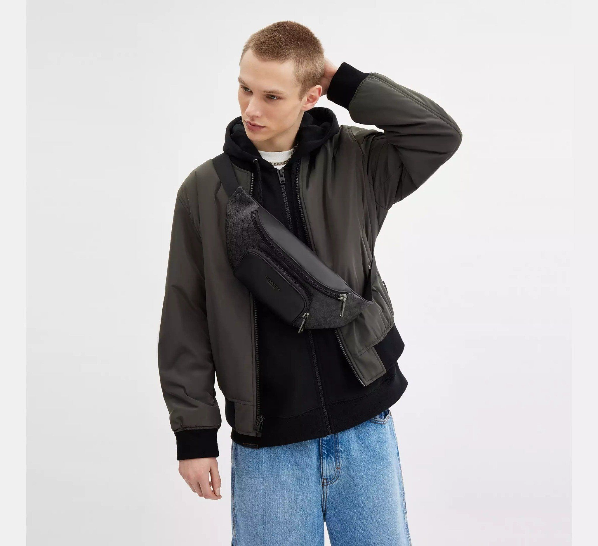 Alternative view of Túi Coach Racer Belt Bag 'Black' CT714-QBMI5