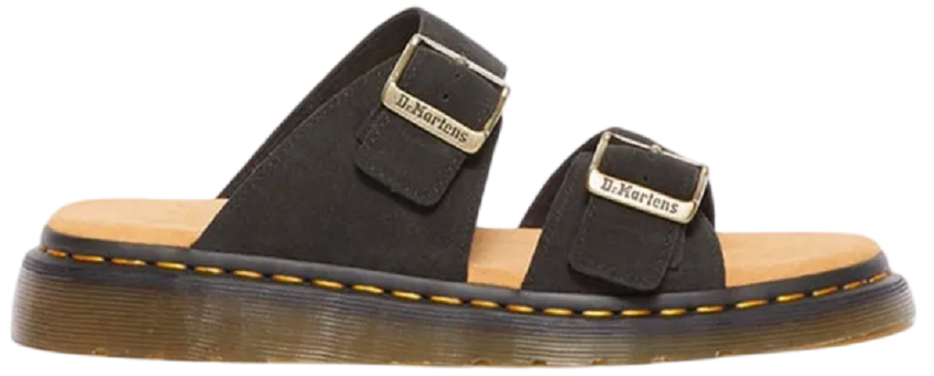 Dép Dr. Martens Josef Suede Slide 'Black E.H.' 41082001