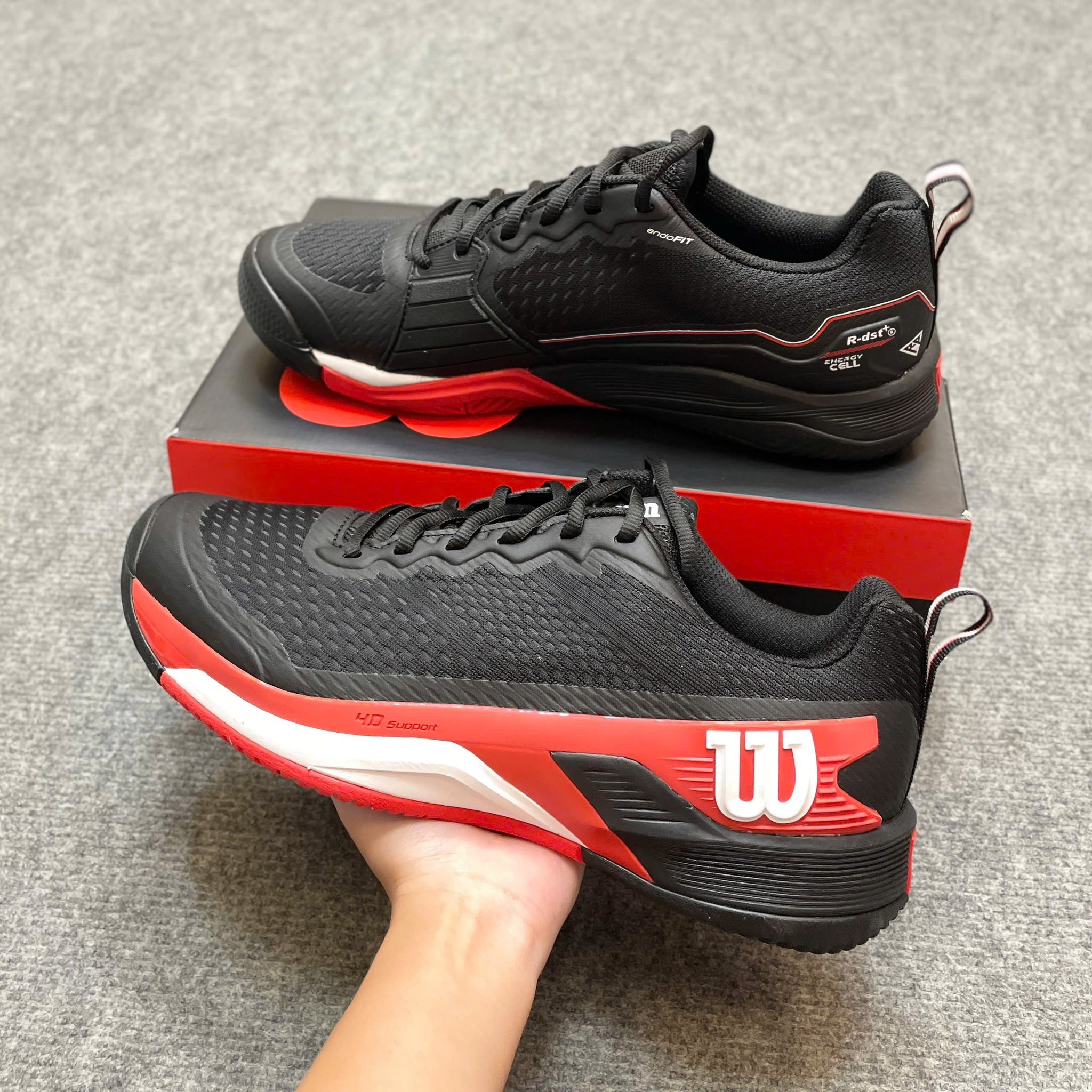 Alternative view of Giày Wilson Rush Pro 4.5 'Black Red' WRS334330U