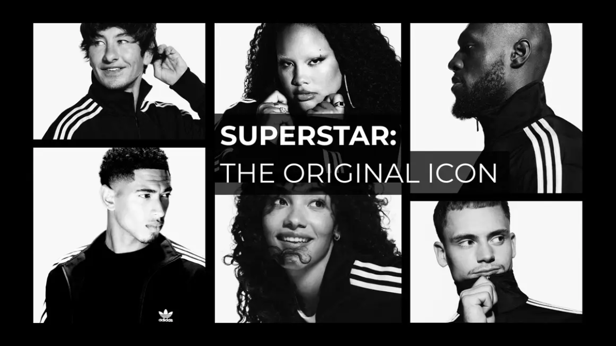 adidas Superstar - Bieu tuong thoi trang va phong cach, voi su tham gia cua dan sao Anh Quoc trong chien dich 'The Original Icon'.