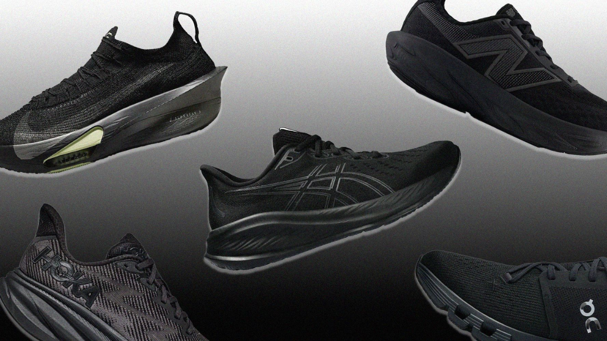 Giay chay bo da mau den: Su ket hop giua phong cach va tien ich