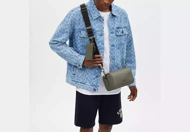 Alternative view of Túi Coach Calf Leather Shoulder 'Military Green' CV530-QBMGR