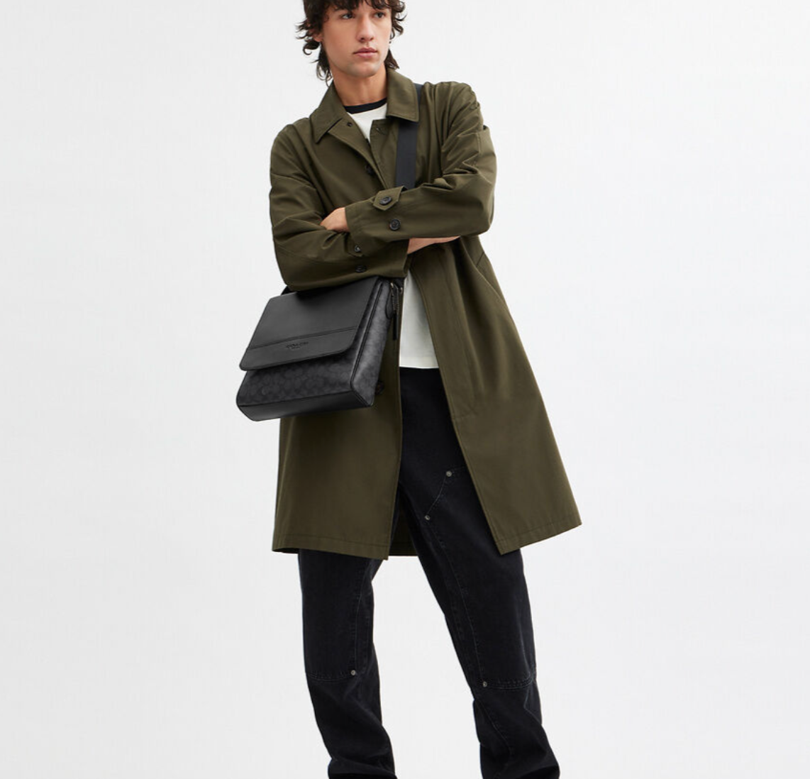 Alternative view of Túi Coach Houston Map Ba 'Black' CZ399-QBMI5