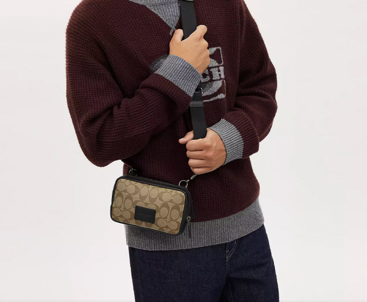 Alternative view of Túi Coach Carrier Phone Crossbody Bag 'Beige' CM179-QBT4U