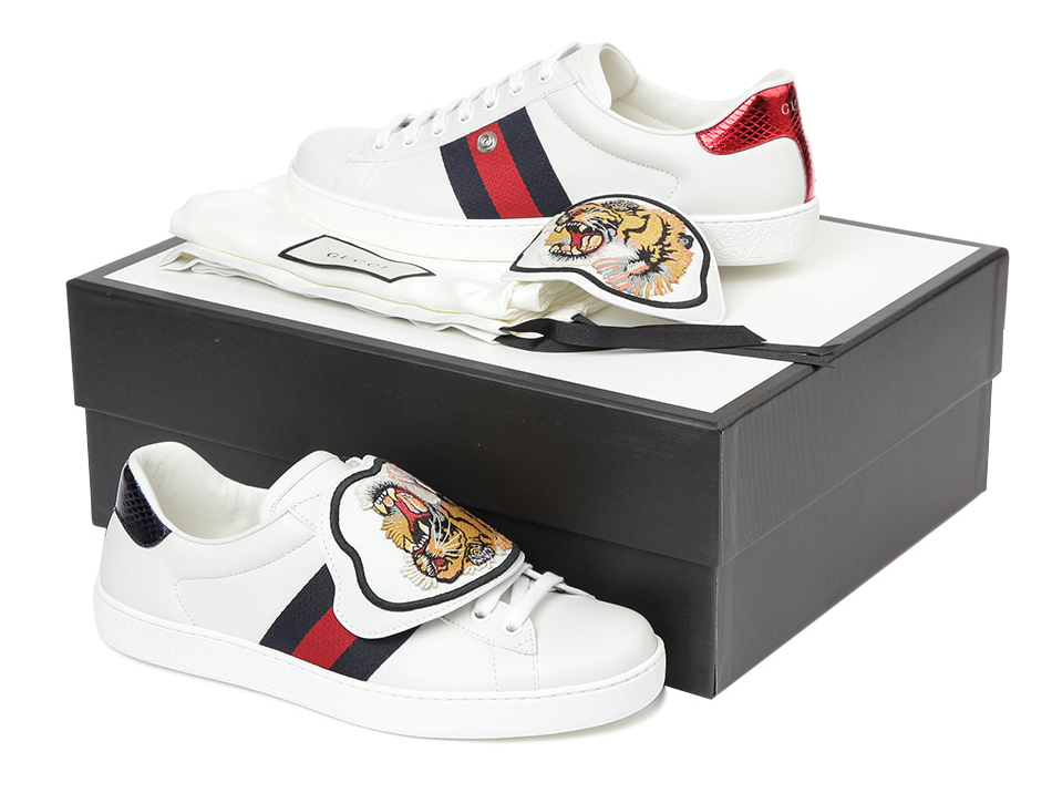 Alternative view of Giày Gucci New Ace 'Tiger Strap' 477102-DOP80-9182
