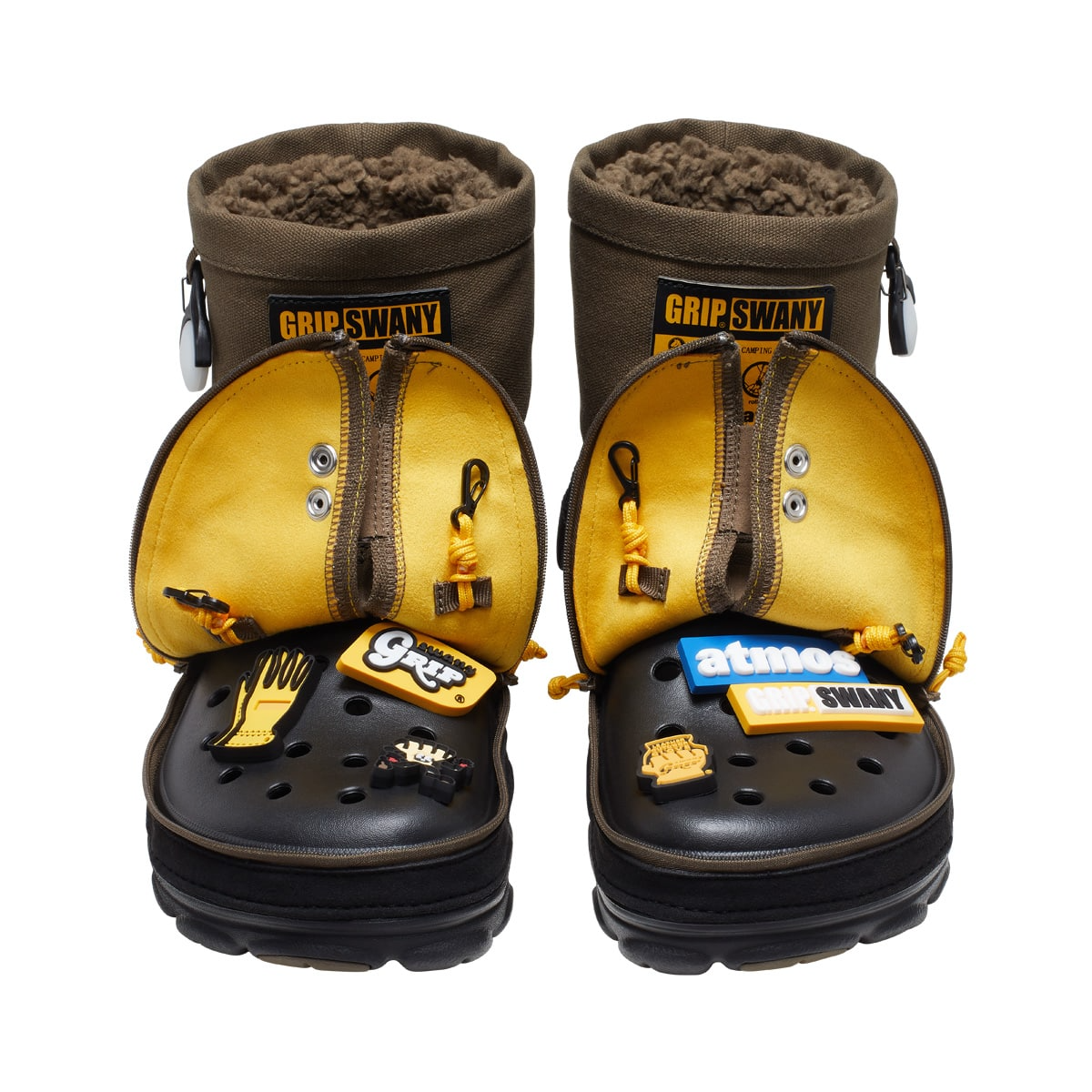 Alternative view of Dép Crocs Classic All-Terrain Clog Grip Swany x Atmos 'Olive' 208017-337