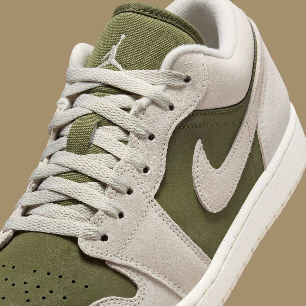 Alternative view of Giày Nike Air Jordan 1 Low SE 'Medium Olive Sail' HV4089-201