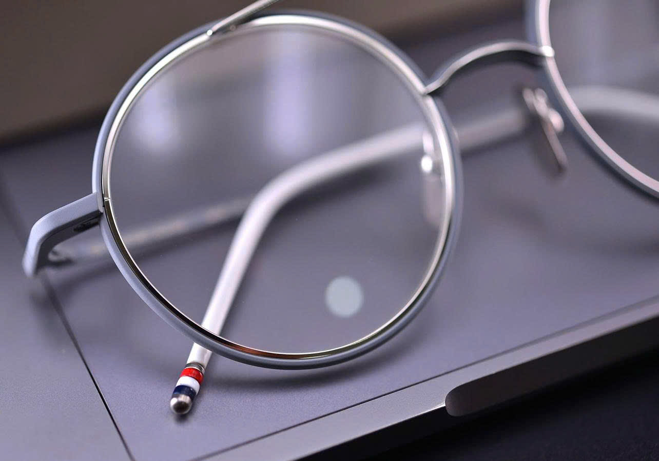 Alternative view of Kính Thom Browne Aviator-Frame Metal Optical 'Silver' TB108-BGRYSLV-50