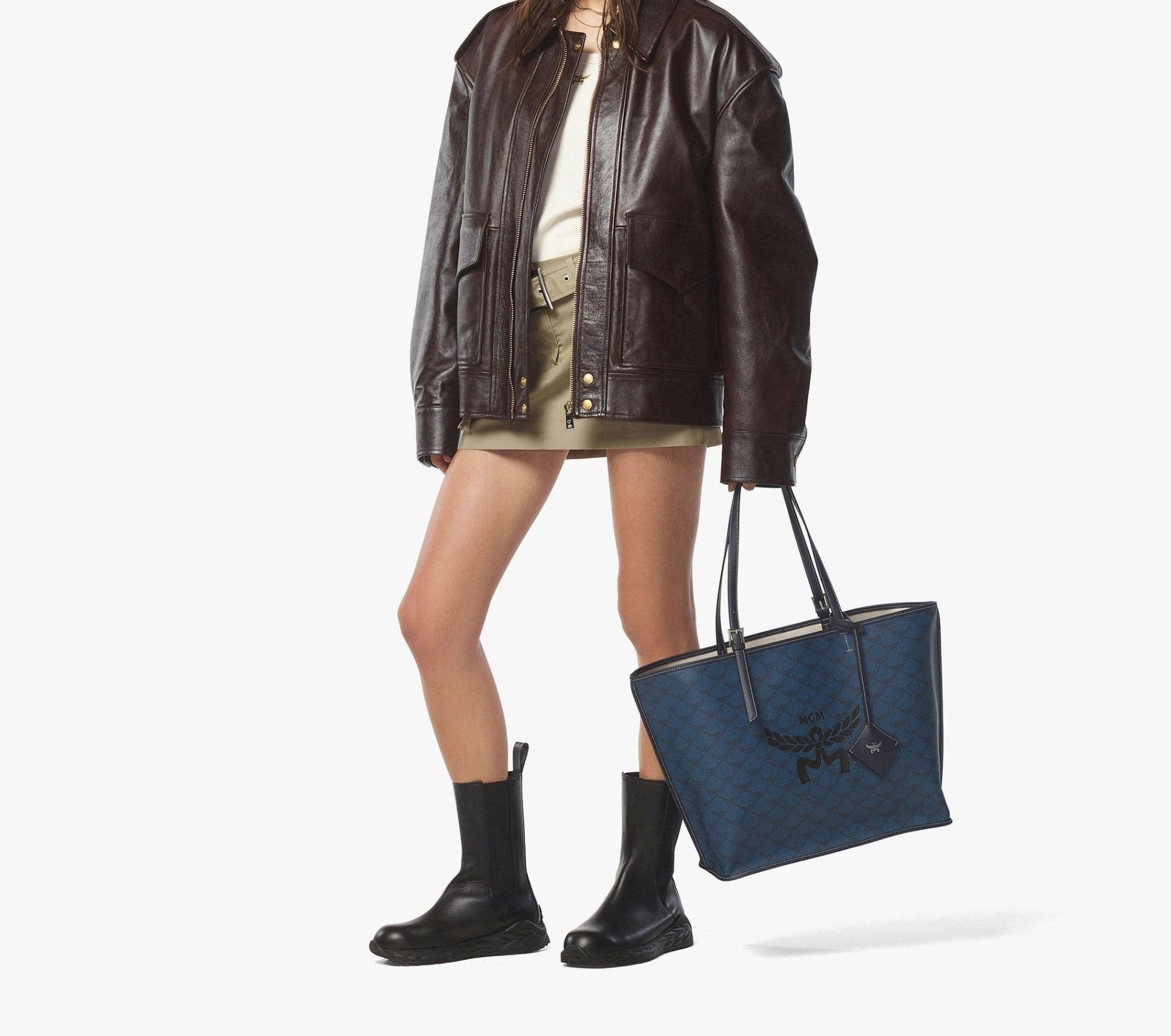 Alternative view of Túi MCM Himmel Shopper 'Navy' MWPESAC03VC001