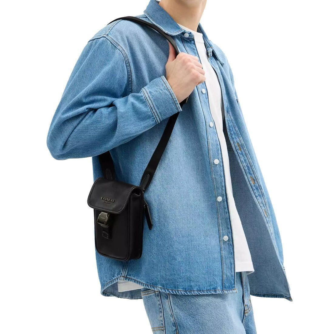 Alternative view of Túi Coach Racer Phone Crossbody Bag 'Black' CT886-QBBK