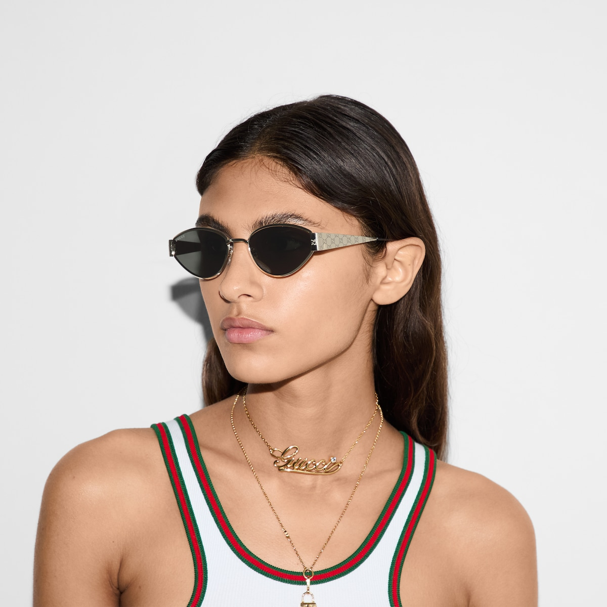 Alternative view of Kính Gucci Geometrical Frame ‘Gold’ ‎819559-I3330-8012