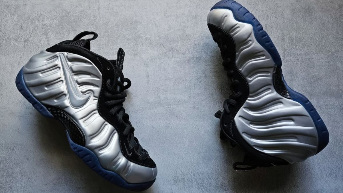 Hinh anh Nike Air Foamposite Pro 25th Anniversary mau hiem voi thiet ke bac anh kim va chi tiet ky niem doc quyen.