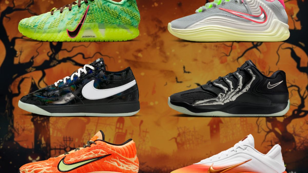 Bo suu tap giay bong ro Halloween 2025 cua Nike voi thiet ke doc dao va phat sang trong bong toi