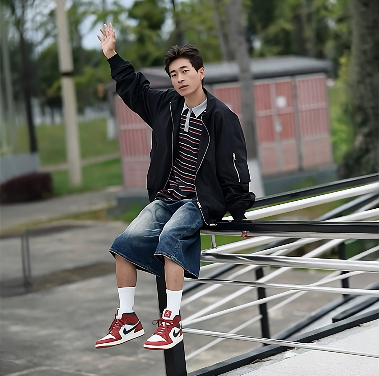 Alternative view of Giày Nike Air Jordan 1 Mid Picks Up 'Redstone' DQ8426-105