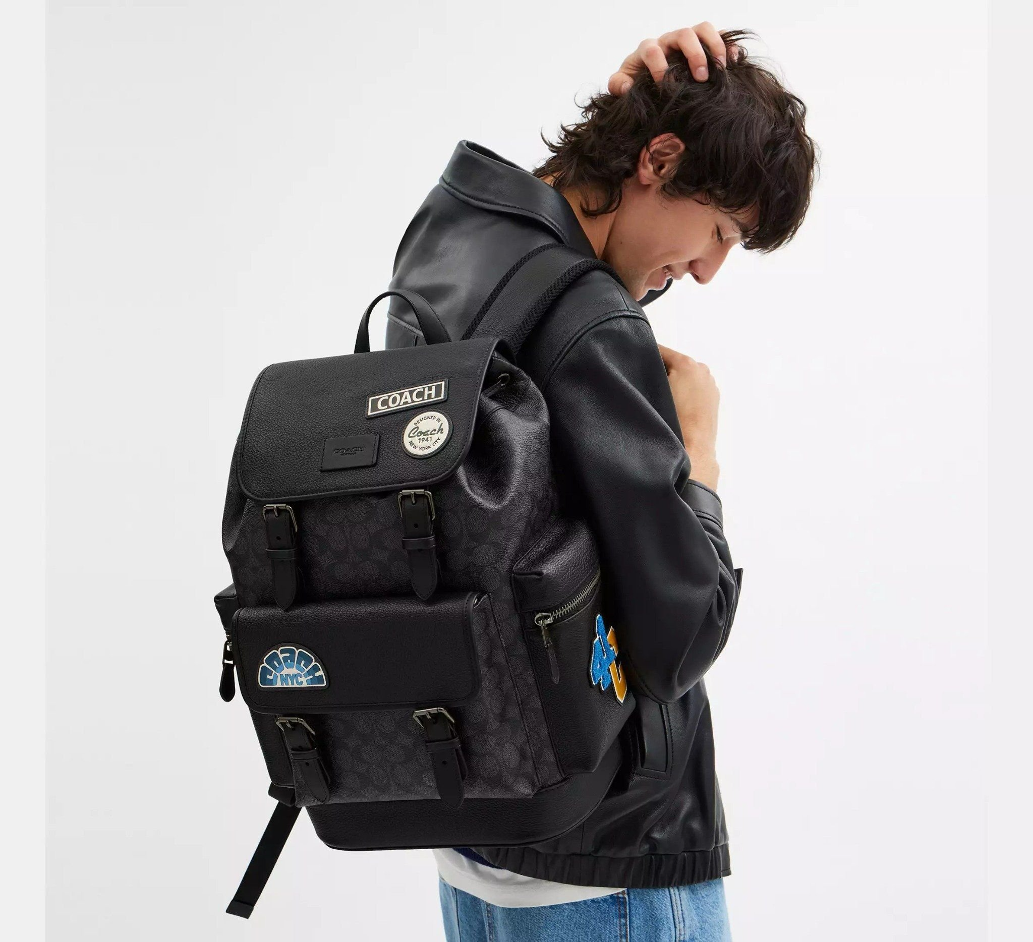 Alternative view of Balo Coach Sprint Backpack ‘Black’ CY818-QBA5F