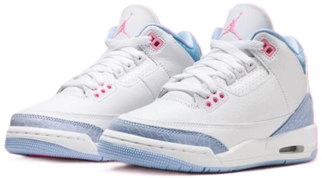 Alternative view of Giày Nike Air Jordan 3 Retro GS ‘White Cobalt Bliss’ HQ0784-101