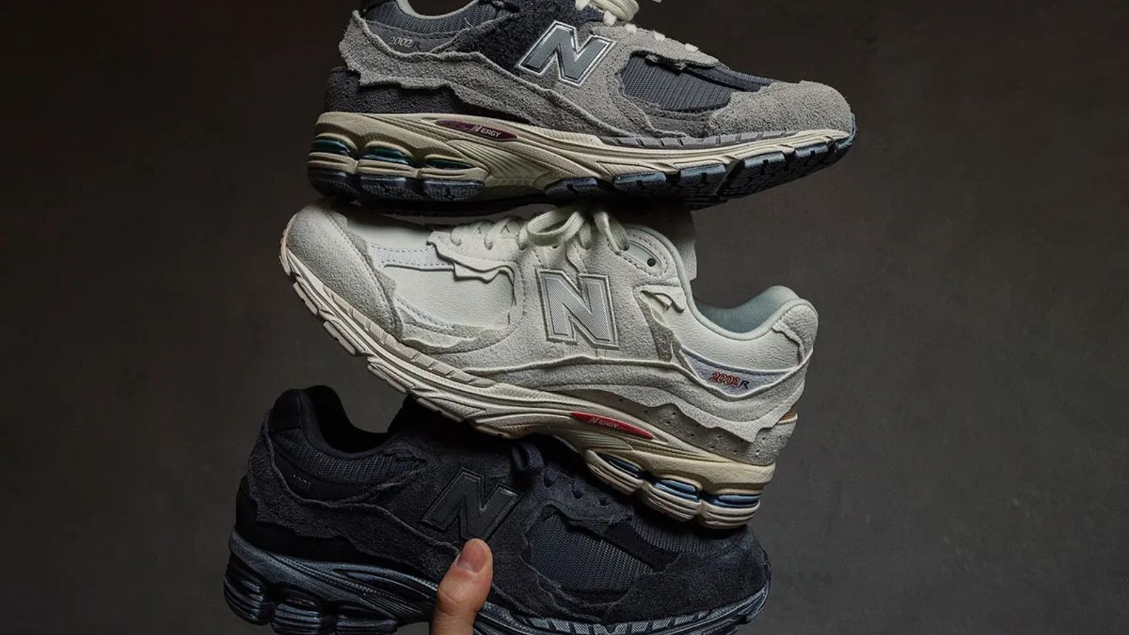 Hinh anh 7: Hinh anh New Balance 2002R Protection Pack phoi mau moi voi thiet ke cat tho va cong nghe dem cao cap.