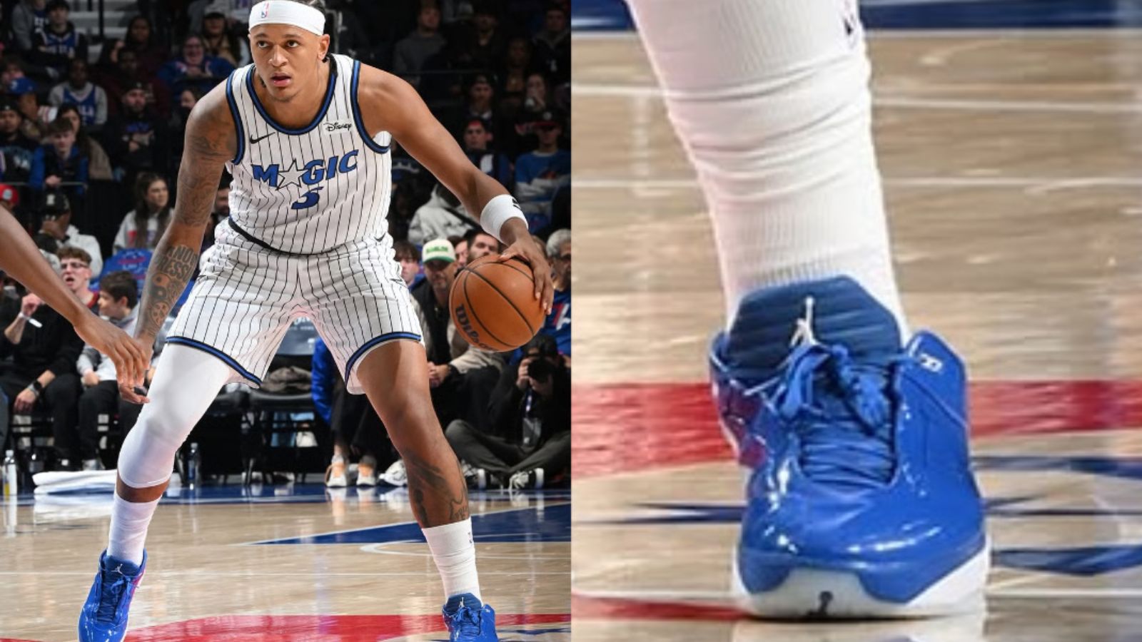 Hinh anh 1: Paolo Banchero dien doi Jordan 40 PE Magic Blue tren san dau