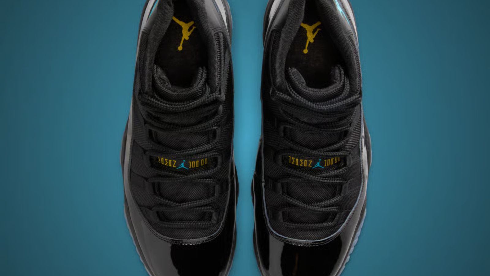 Hinh anh 5: Air Jordan 11 Retro 'Gamma Blue' voi thiet ke den va chi tiet xanh lam