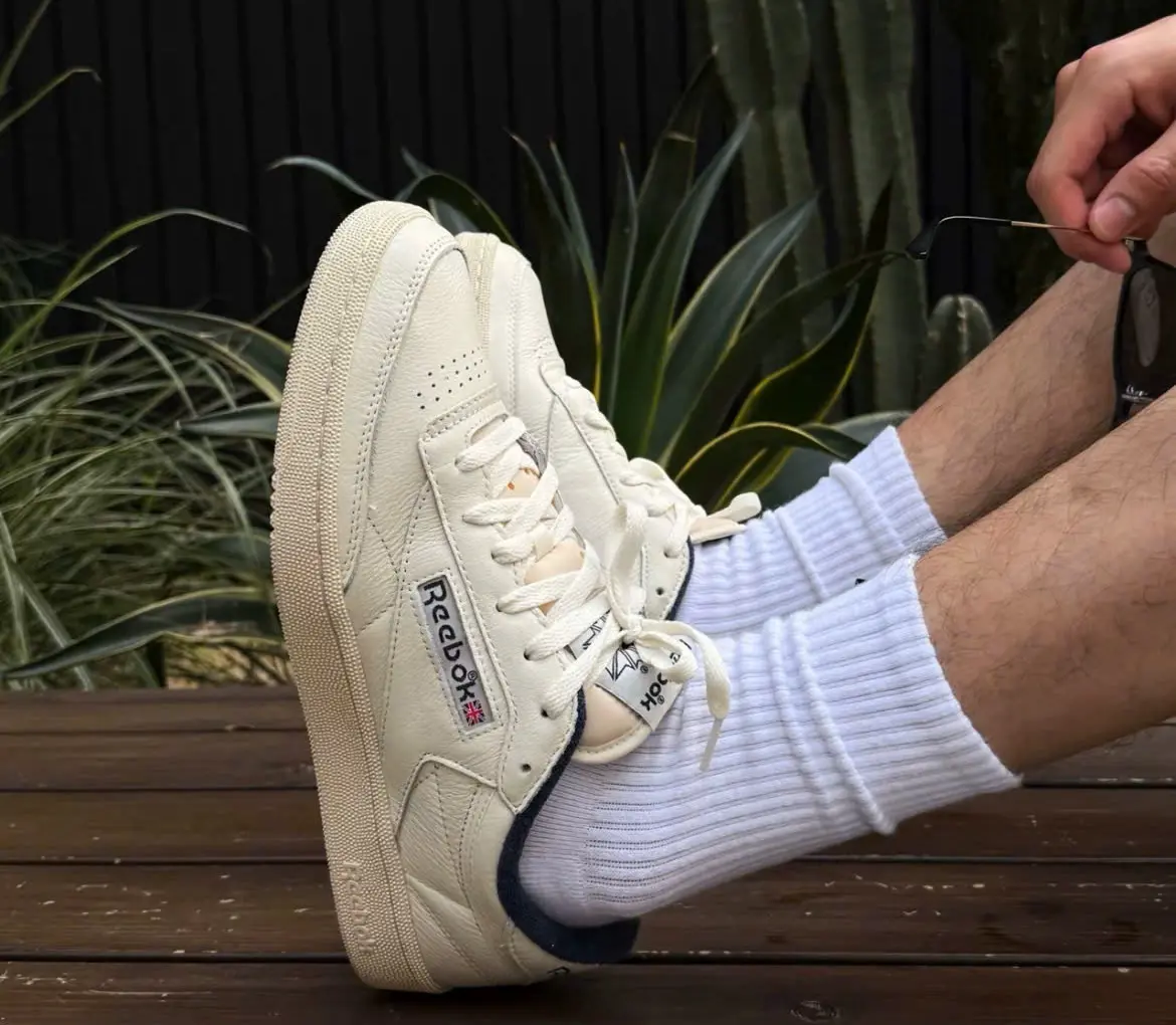 Giày Reebok Club C 85 Vintage Chalk White 100007796 - Ảnh 3