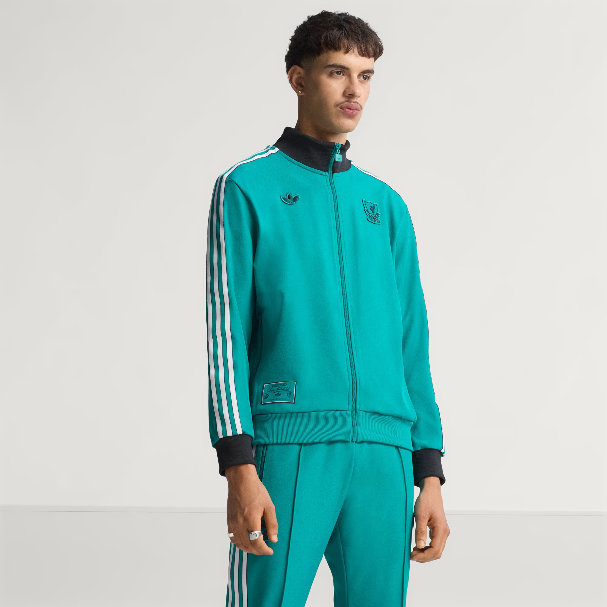 Áo Adidas Track Top Liverpool 'Sea Green' JW5464 - Ảnh 2