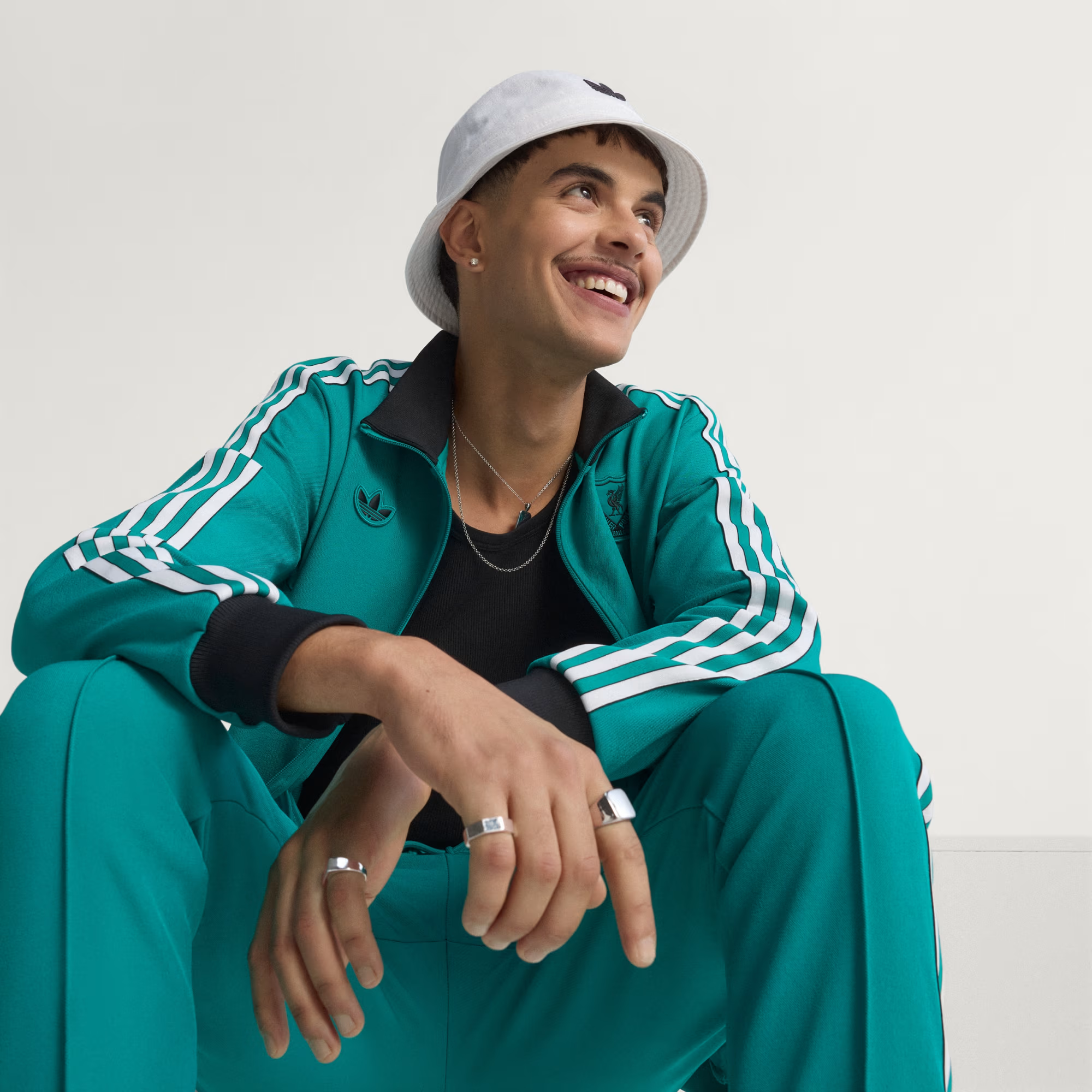 Áo Adidas Track Top Liverpool 'Sea Green' JW5464 - Ảnh 4