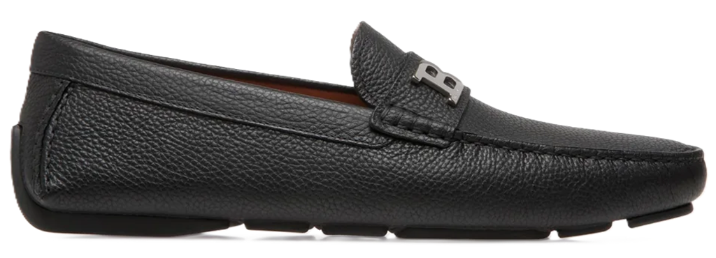 Giày Bally Driver in Grained Leather 'Black' 6301194