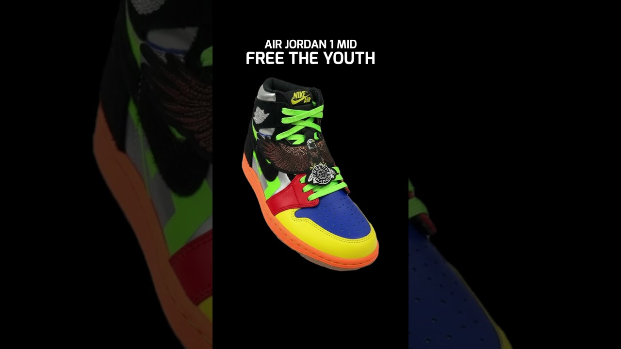 Free The Youth x Air Jordan 1 Mid: Phiên bản collab giới hạn đầy cá tính