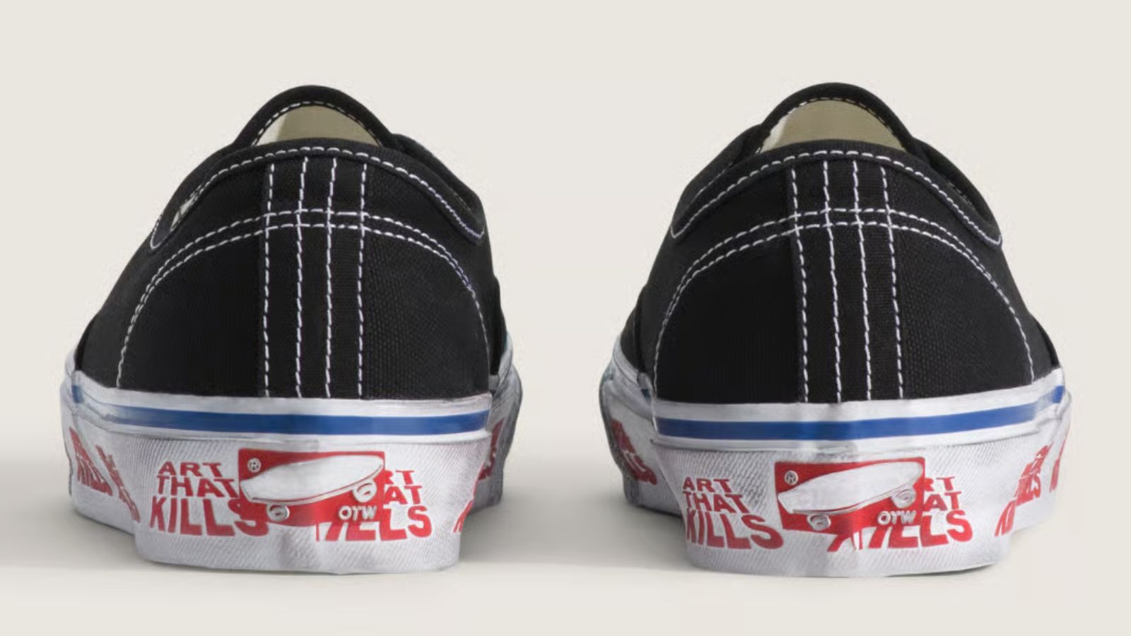 Hinh anh 3: Giay Vans Authentic 44 Art That Kills Black voi thiet ke vet son doc dao tu Gallery Dept.