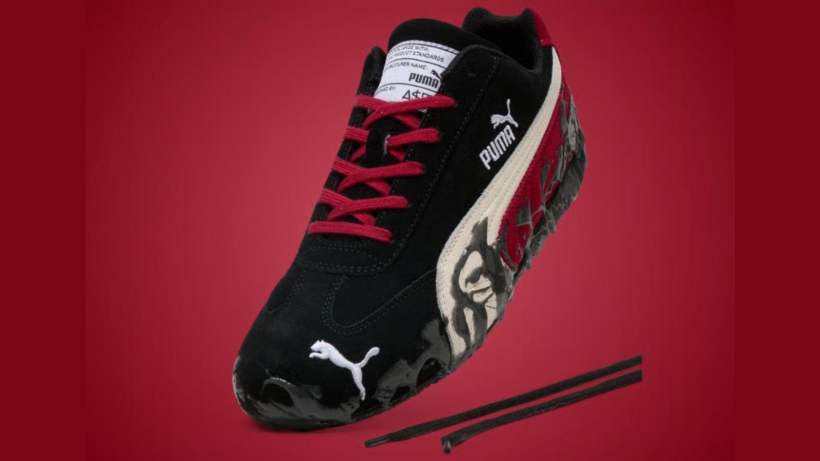 Hinh anh 4: Hinh anh giay A$AP Rocky x Puma Speedcat voi thiet ke goop doc dao