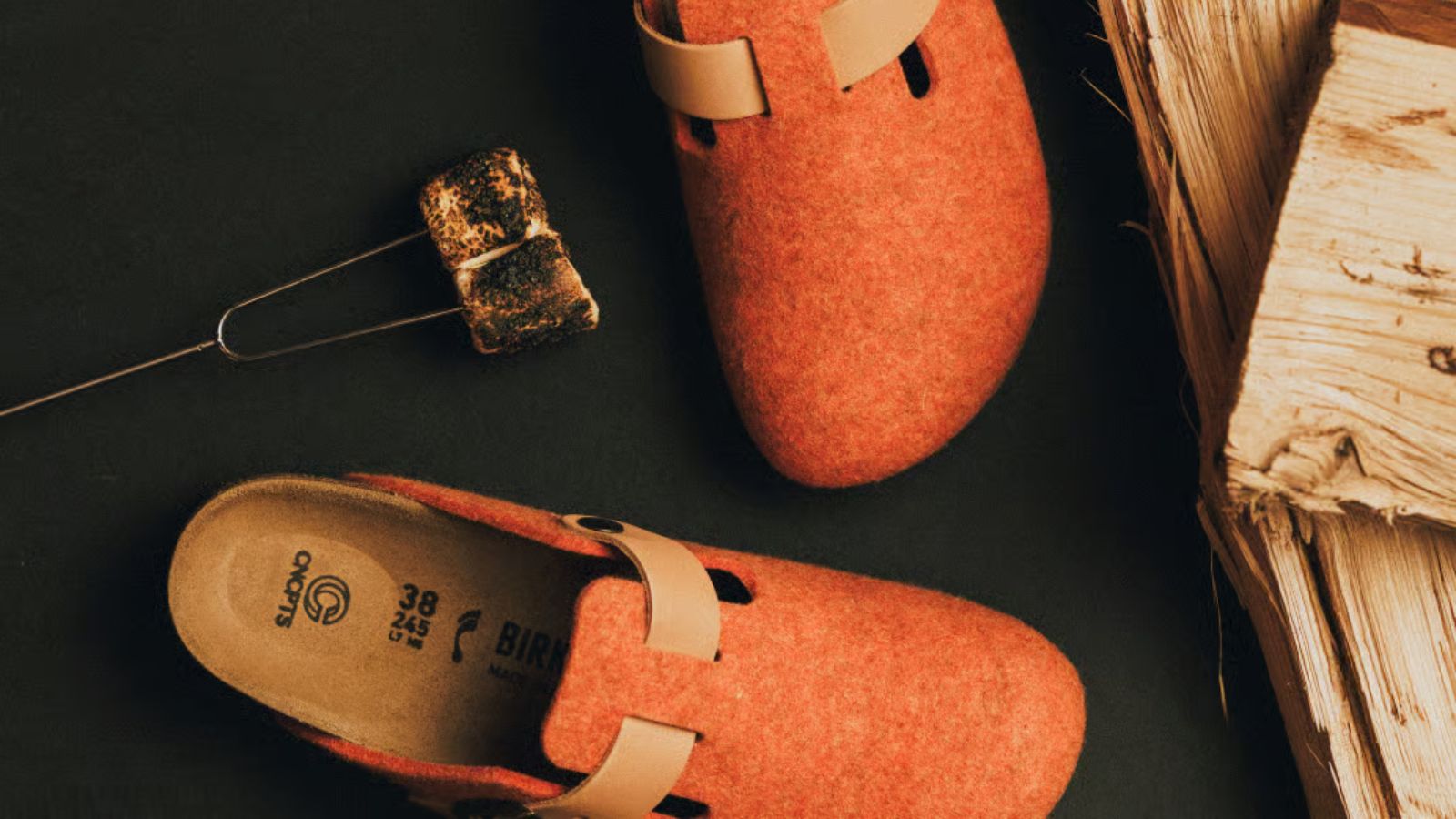 Hinh anh 3: Hinh anh bo suu tap Concepts x Birkenstock Boston Felt voi thiet ke len felt va quai da tu nhien