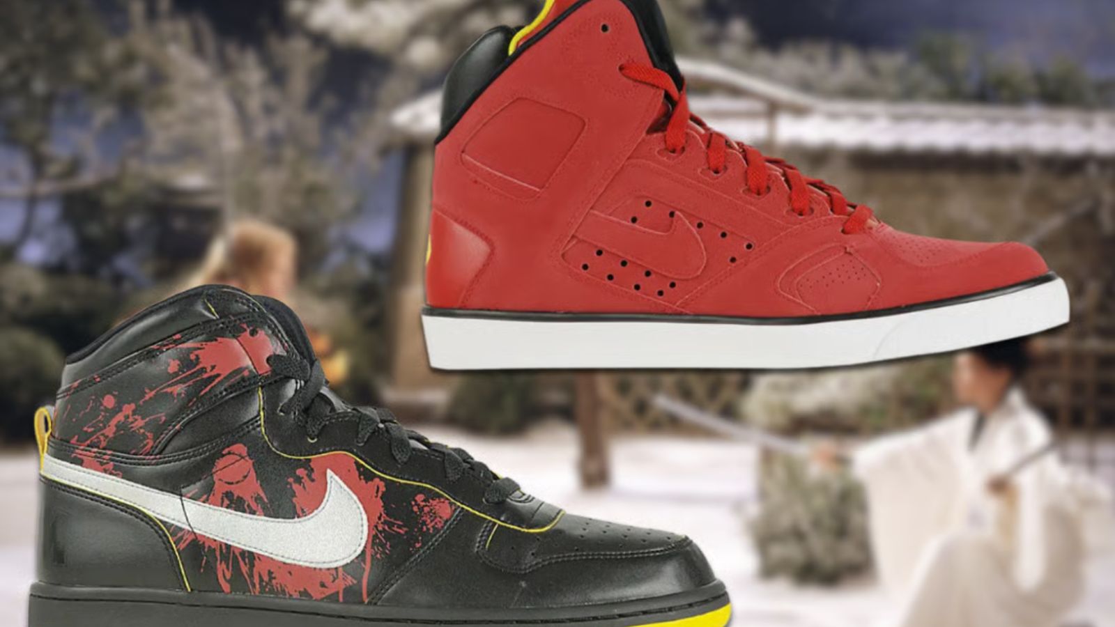 Hinh anh 1: Giay sneaker vang-den lay cam hung tu Kill Bill va Bruce Lee