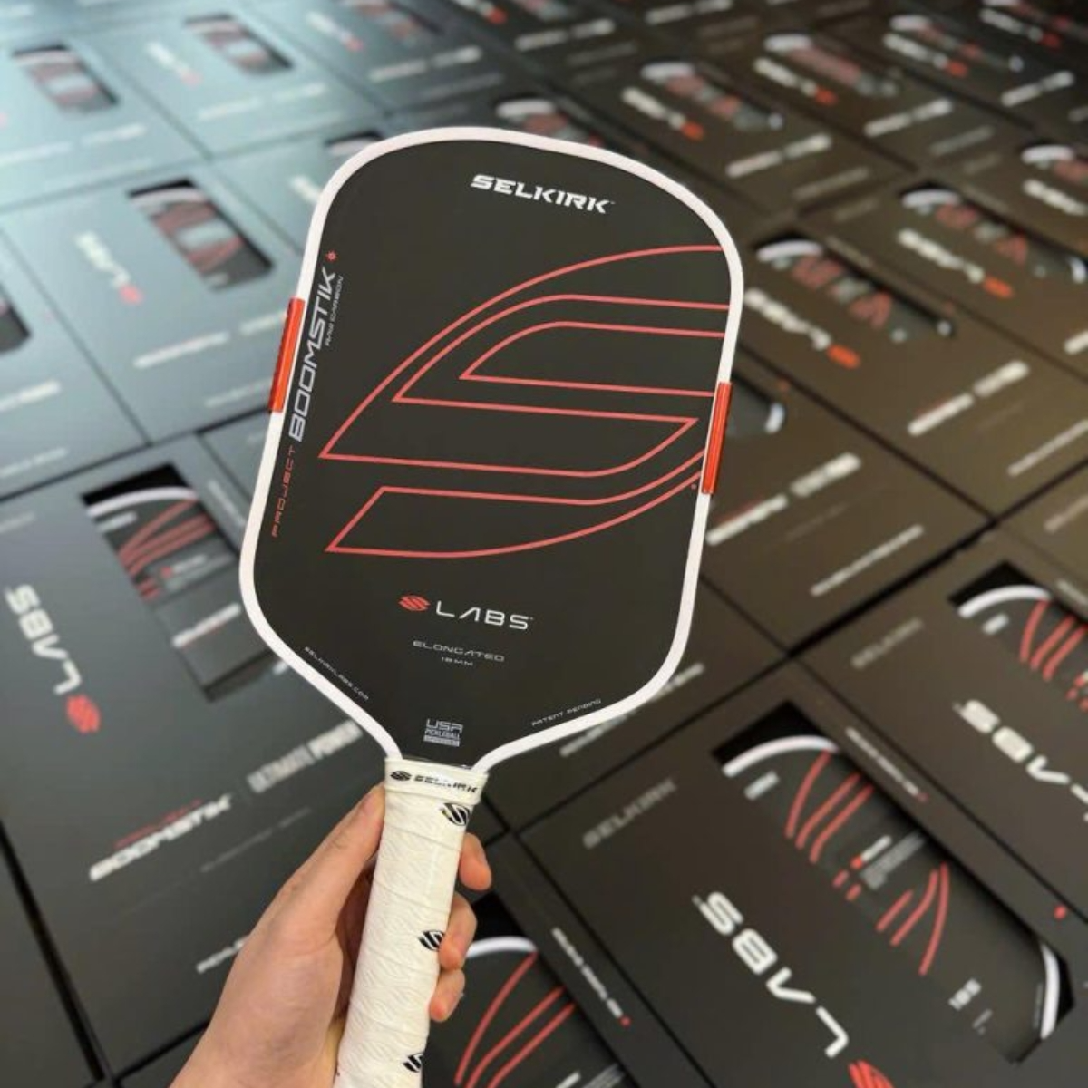 Alternative view of Vợt Pickleball Selkirk LABS Project Boomstik Asia Elongated ‘Red White’