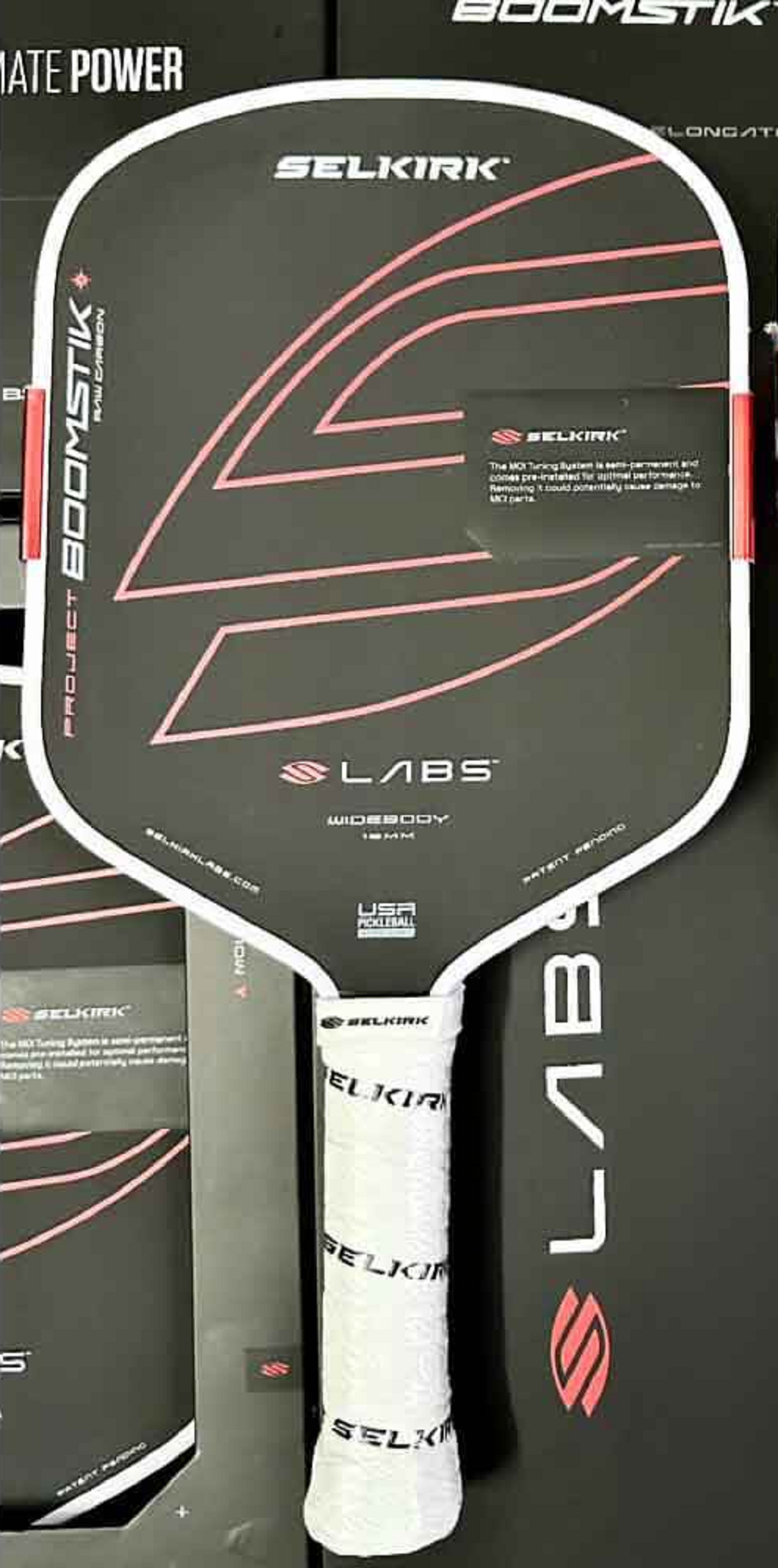 Vợt Pickleball Selkirk Labs Project Boomstik Asia Edition Widebody 'Red White'