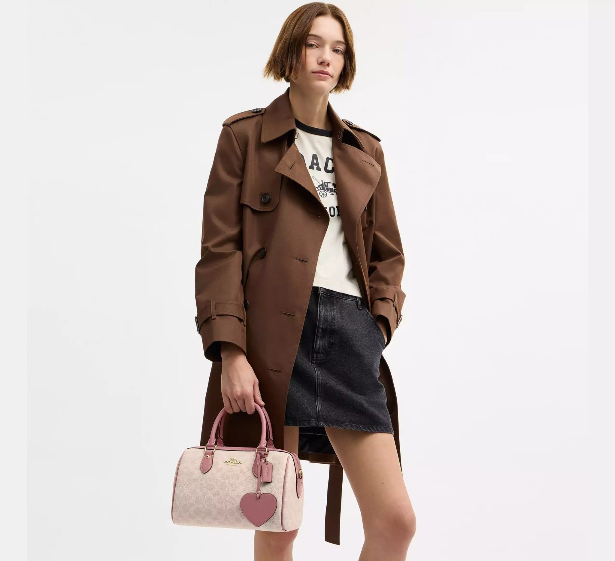 Alternative view of Túi Coach Rowan Satchel Bag ‘Sand Peony’ CDB21-IMY6J