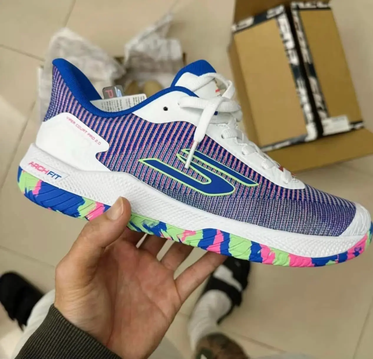 Alternative view of Giày Skechers Viper Court Pro 2.0 'White' 246109-WBLP
