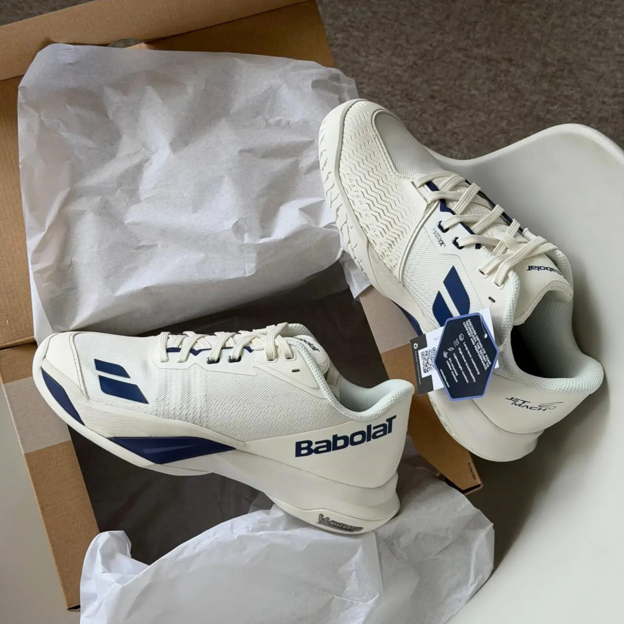 Alternative view of Giày Babolat Jet Mach 4 All Court 'White' 30S26629B-1115