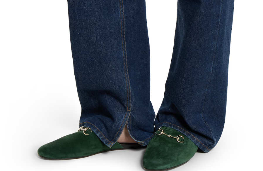 Alternative view of Dép Gucci Suede 'Green' 849565-C6G00-3020