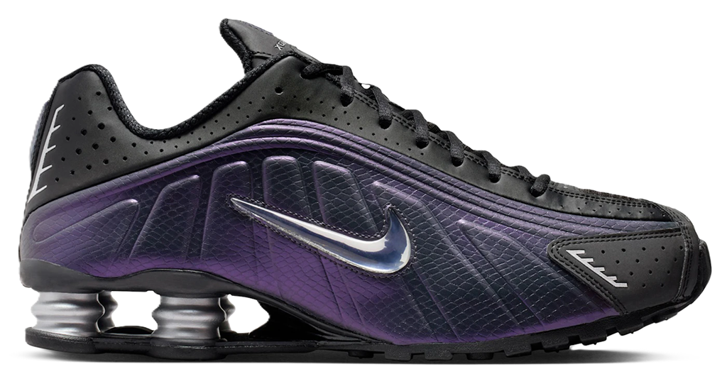 Giày Nike Shox R4 'Black Metallic Silver Purple Dynasty' IO4546-002