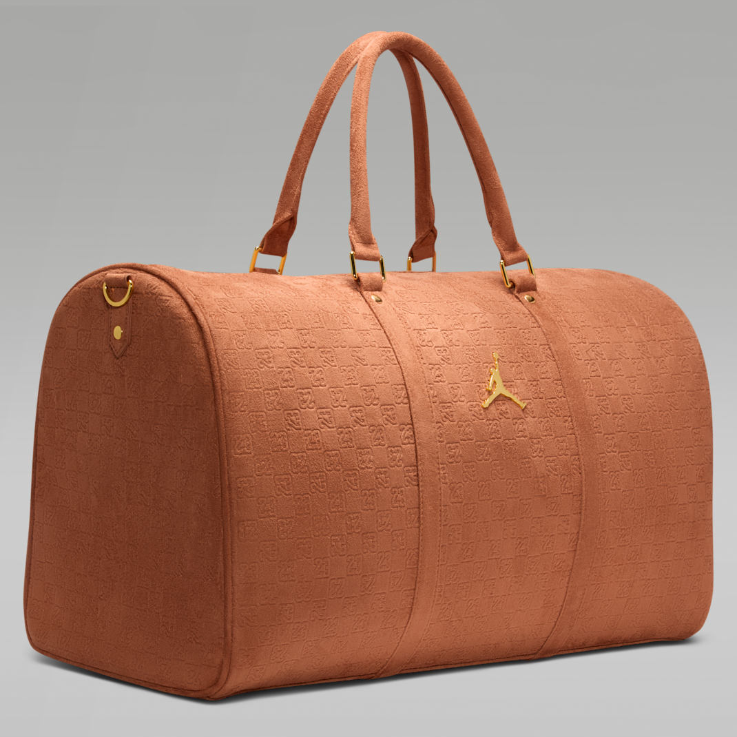 Alternative view of Túi Nike Jordan Suede Monogram Duffel 'Brown' IQ3206-200