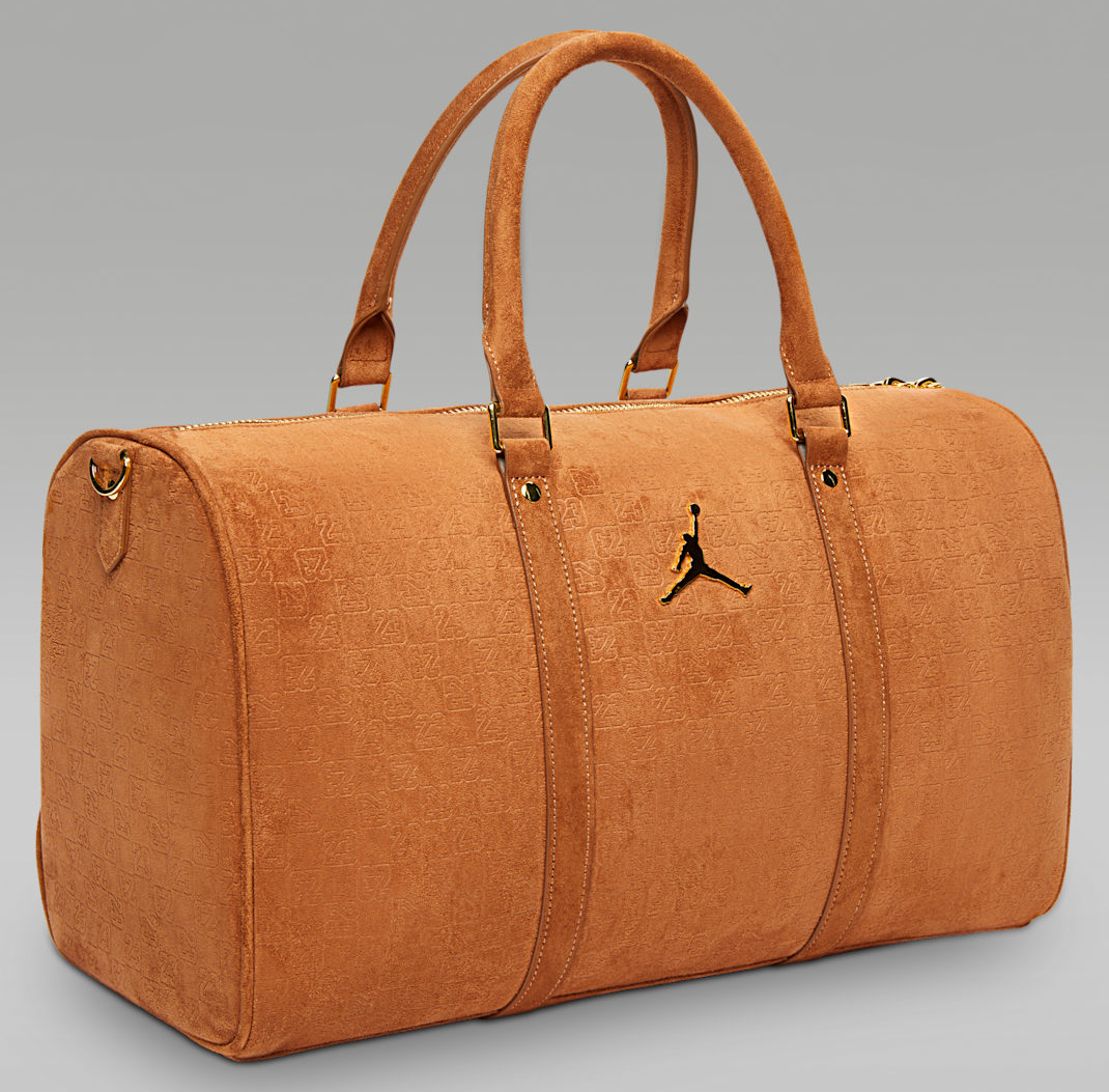 Alternative view of Túi Nike Jordan Suede Monogram Duffel 'Brown' IQ5742-299