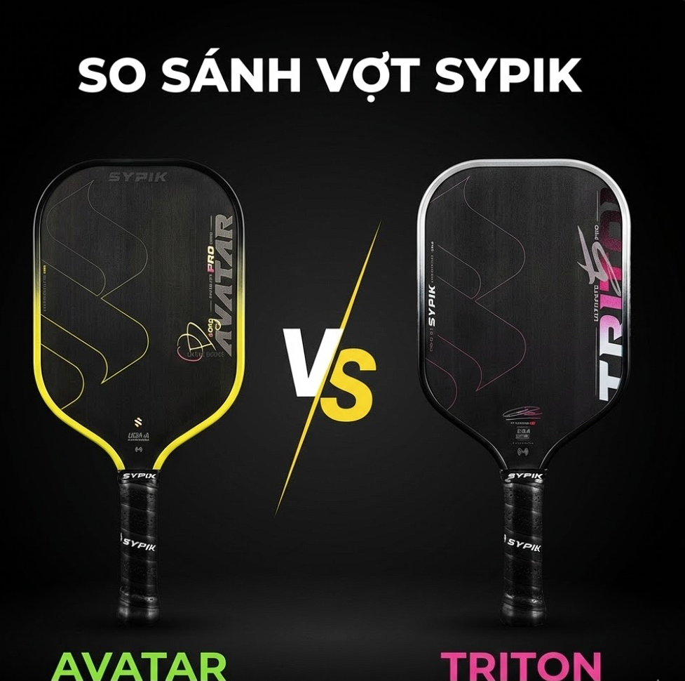 Hinh anh so sanh vot Sypik Triton 5 va Sypik Avatar cho Pickleball