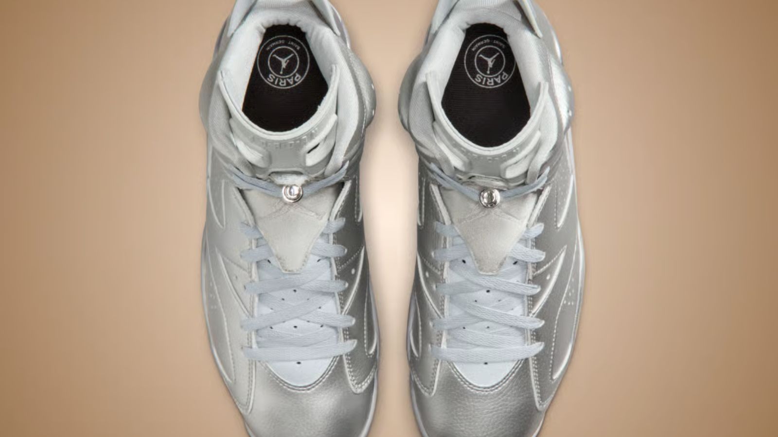 Hinh anh 2: Giay PSG x Jordan 6 'Metallic Silver' phu bac anh kim