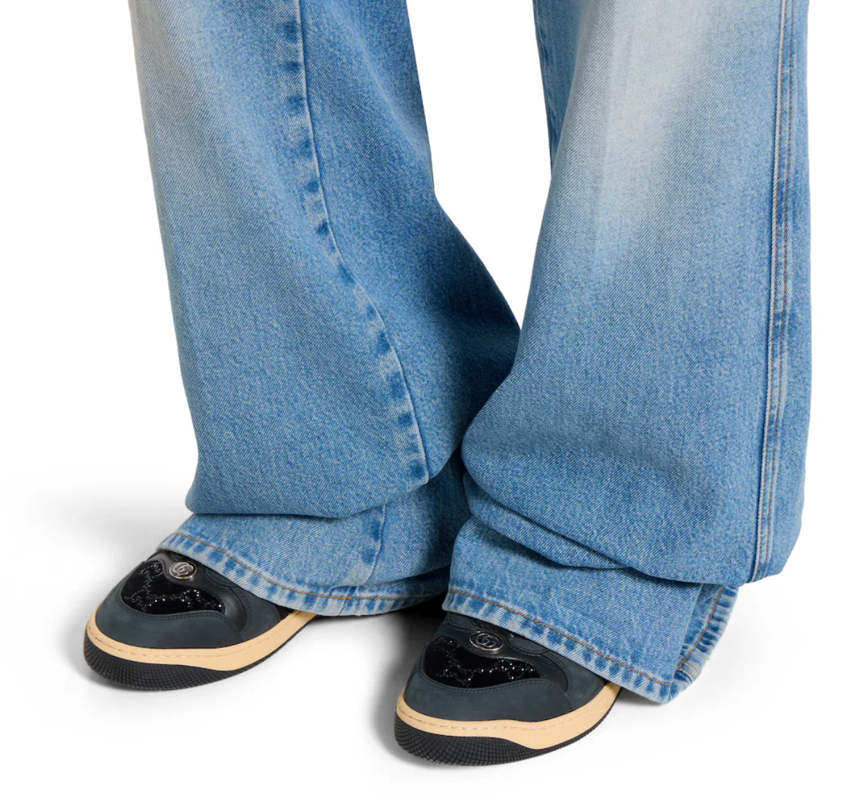 Alternative view of Giày Gucci GG Crystal Screener ‘Black’ 853276-FAFFM-1078