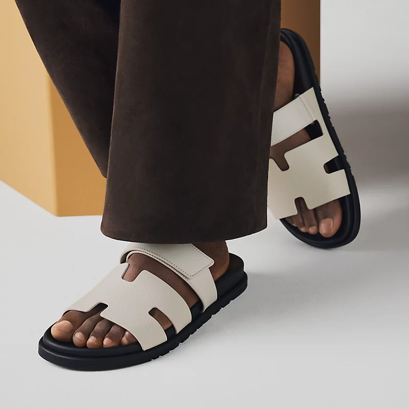 Alternative view of Dép Hermes Chypre Sandal ‘Beige’ H252916ZHF8395