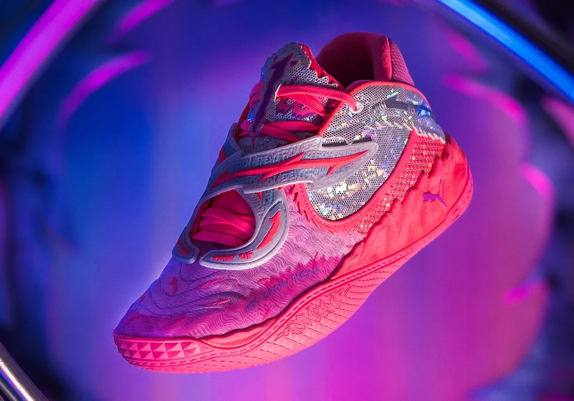 Puma MB.05 'Hive' - Giay bong ro LaMelo Ball voi thiet ke bat doi xung va cong nghe tien tien