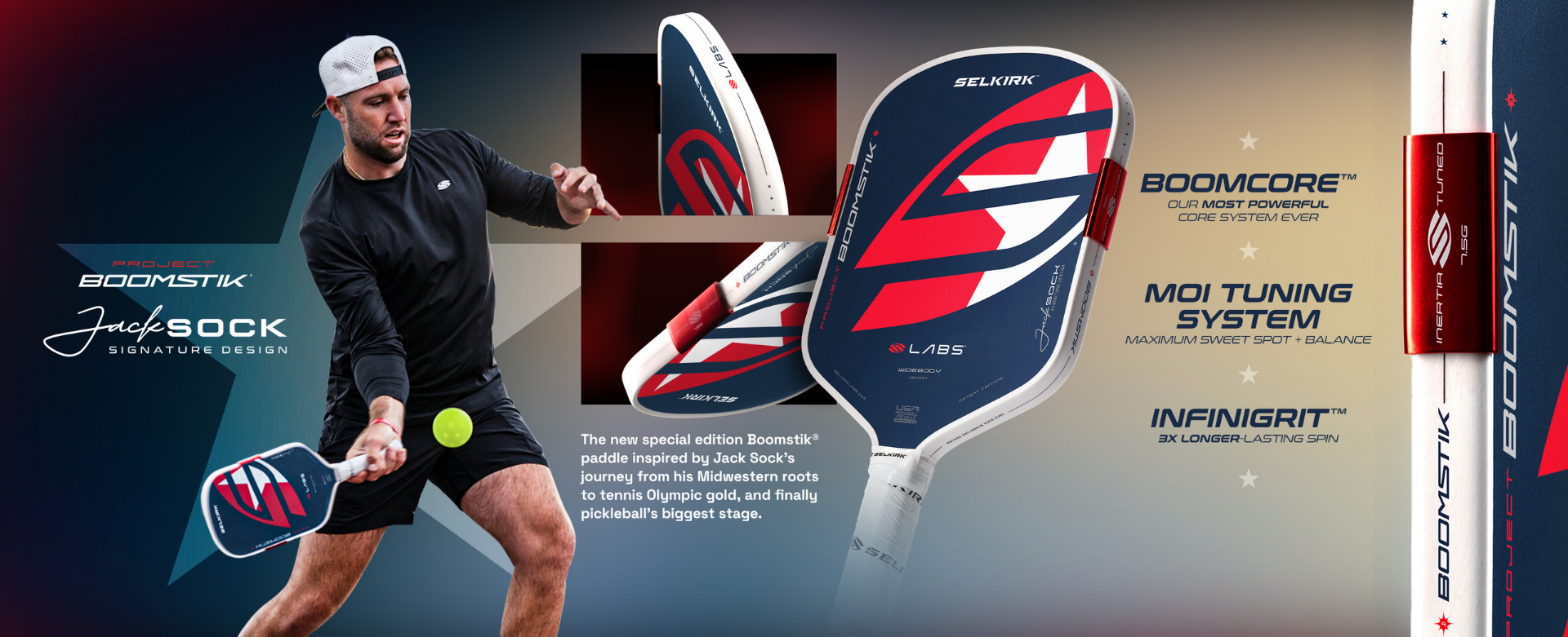 Boomstik Jacksock - Vot Pickleball thiet ke hien dai va hieu suat on dinh